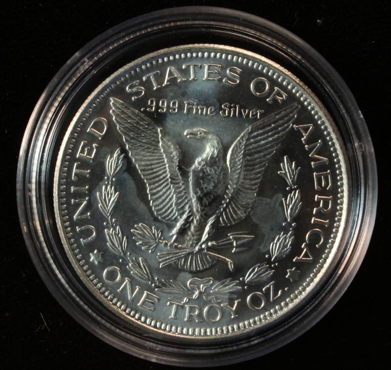 1 TROY OZ. .999 FINE SILVER ROUND MORGAN DOLLAR DESIGN