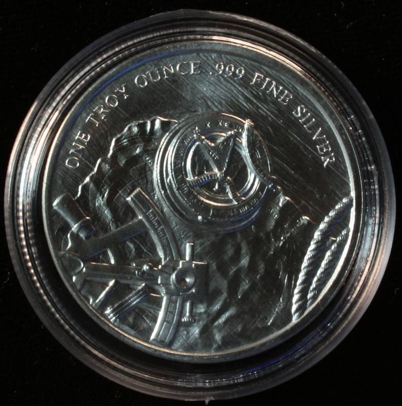 1 TROY Oz. .999 FINE SILVER PROSPECTOR ROUND IN AIRTITE CASE
