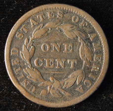 1838 US LARGE CENT VERY GOOD
