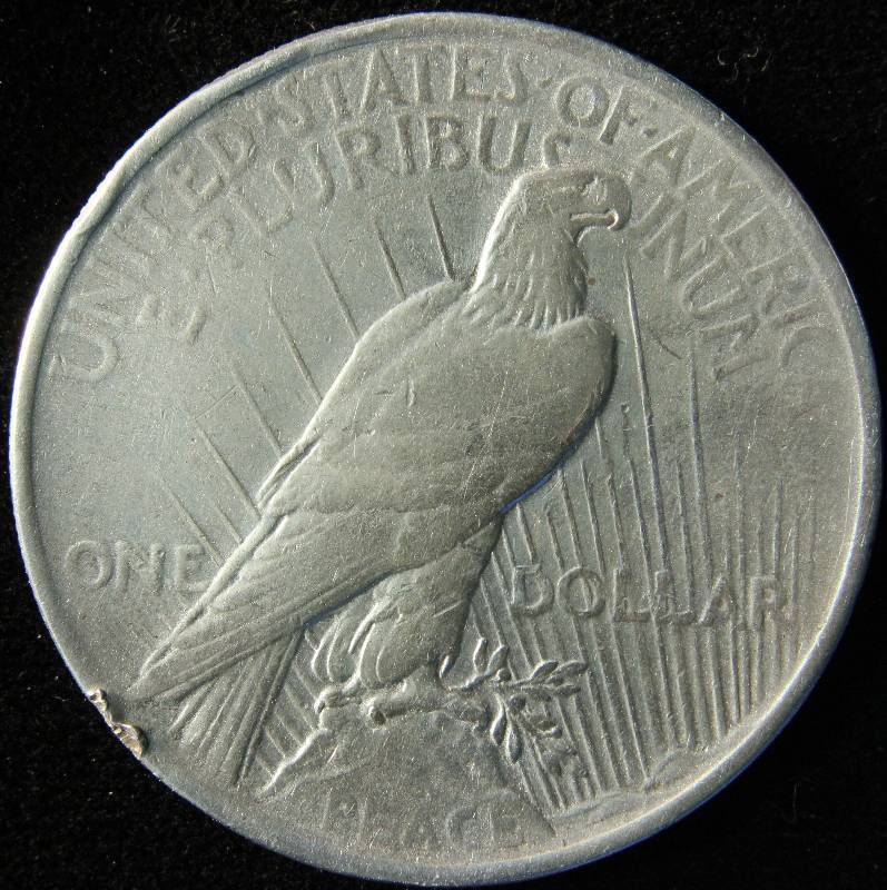 1923 PEACE SILVER DOLLAR VF DETAILS