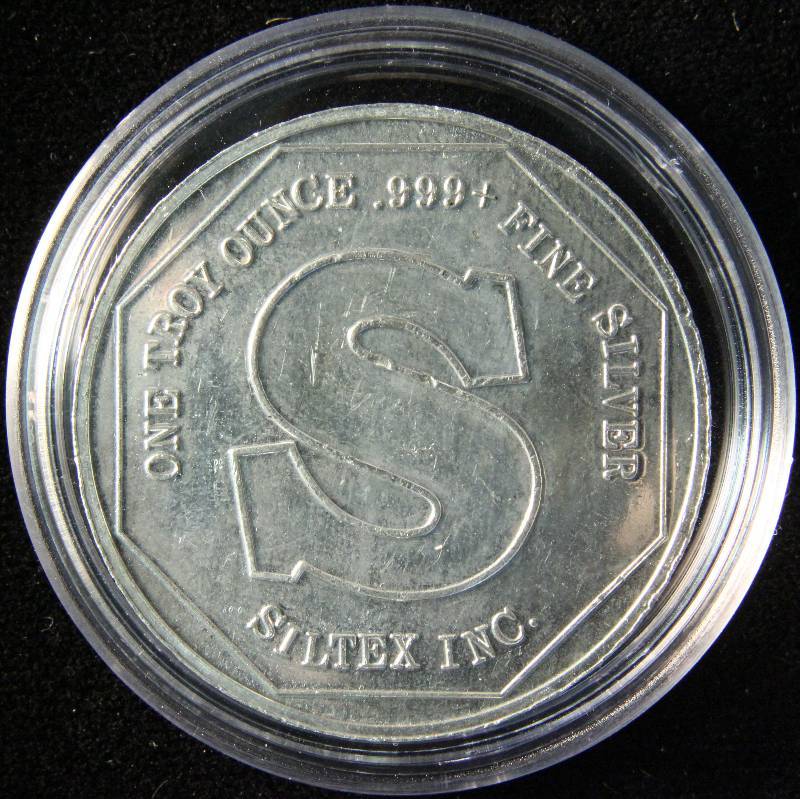 1 TROY OZ. .999 FINE SILVER ROUND LIBERTY SILTEX IN AIRTITE HOLDER