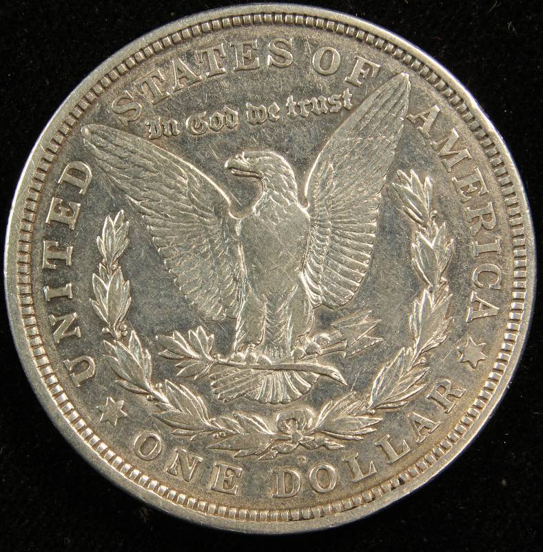1921-D MORGAN SILVER DOLLAR XF DETAILS CLEANED