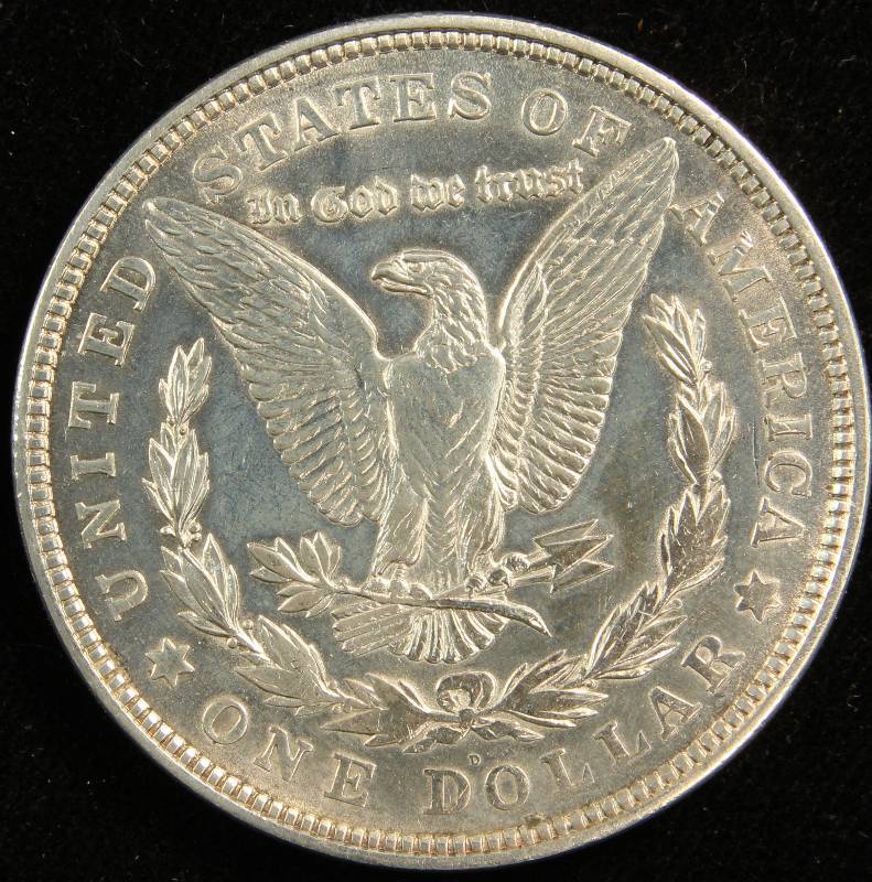 1921-D MORGAN SILVER DOLLAR AU DETAILS CLEANED