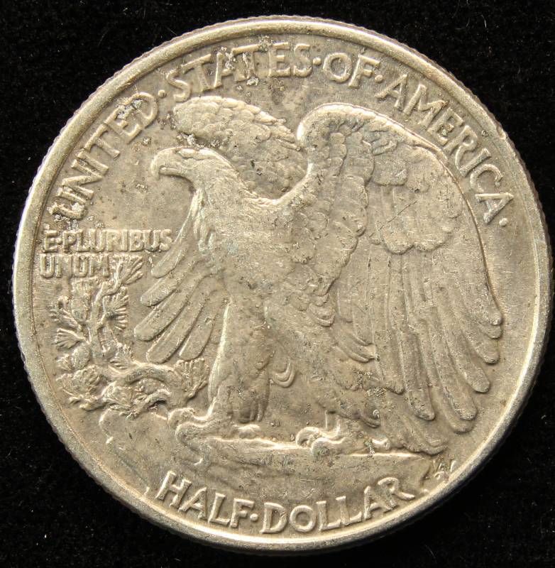 1943 WALKING LIBERTY HALF DOLLAR VF
