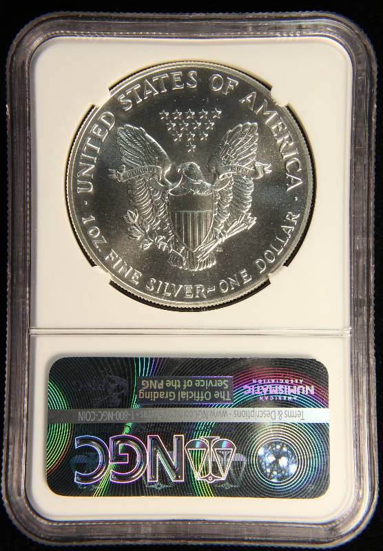 1991 AMERICAN SILVER EAGLE 1 TROY OZ. .999 FINE SILVER DOLLAR MS69 NGC