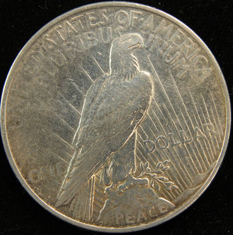 1923 PEACE SILVER DOLLAR AU DETAILS CLEANED
