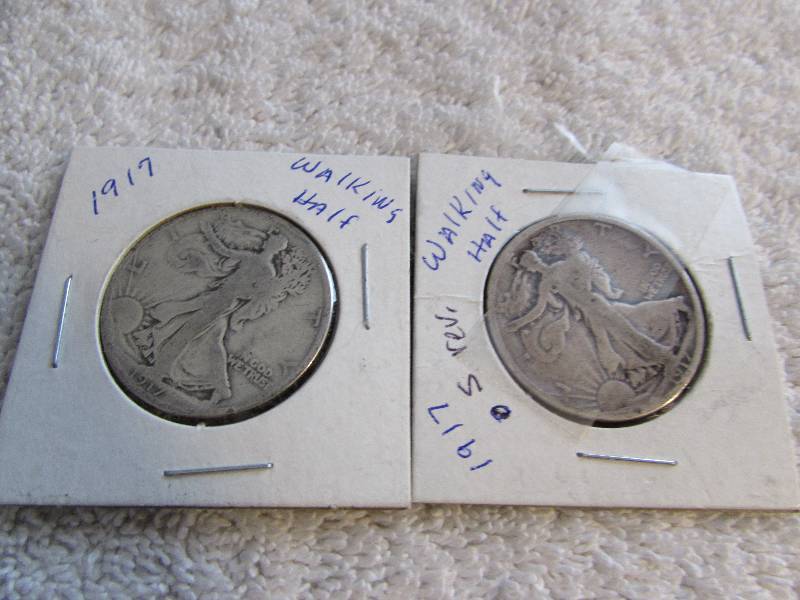 1917 Walking Liberty Half Dollar Coins