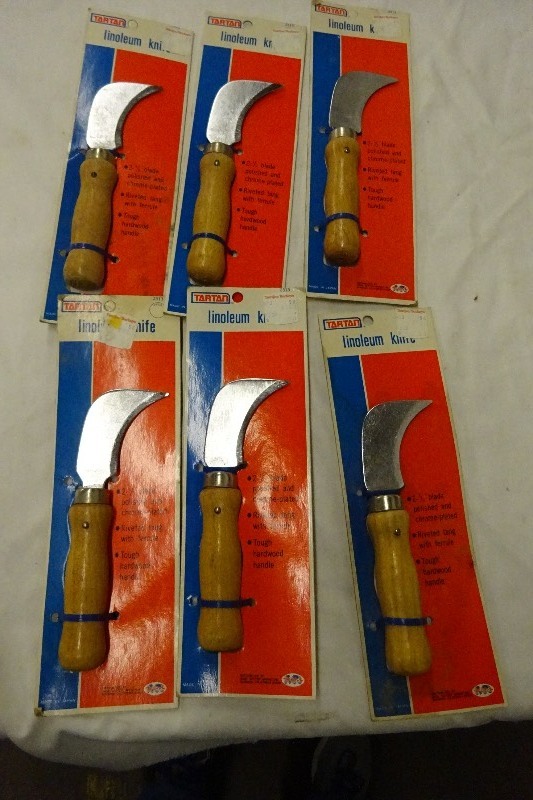 6 linoleum knifes