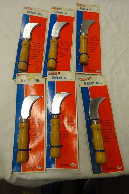 6 linoleum knifes