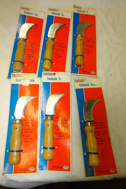 6 linoleum knifes