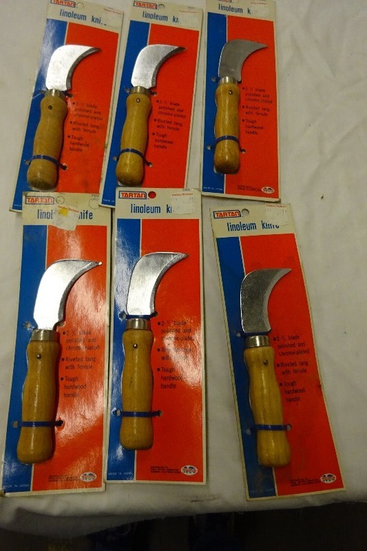 6 linoleum knifes