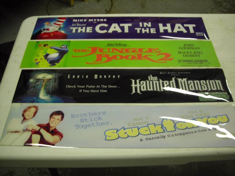 Assorted Mylar Movie Signs