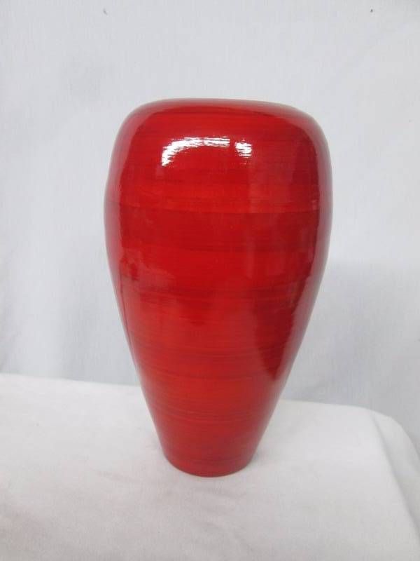 Red Bamboo Vase