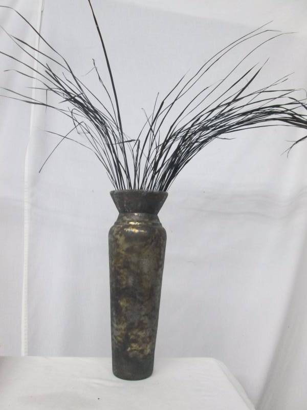 Glass Vase with Decorative Straw