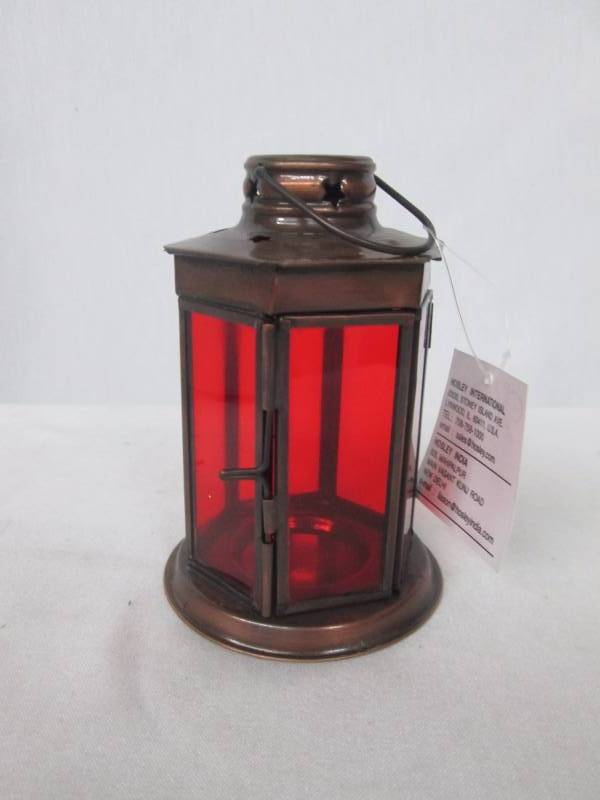 Red & Bronze Candle Holder