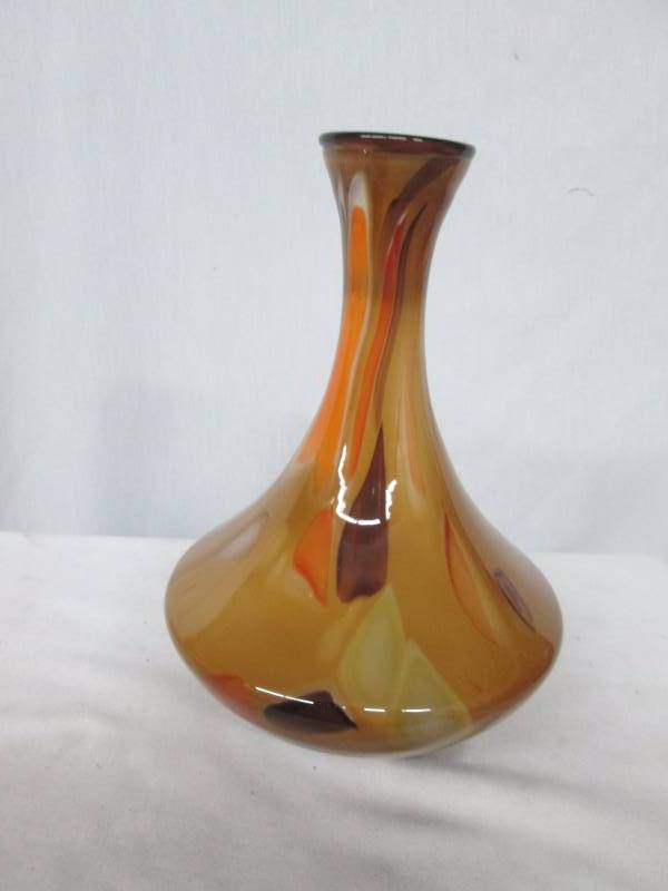 Multi-Colored Glass Vase