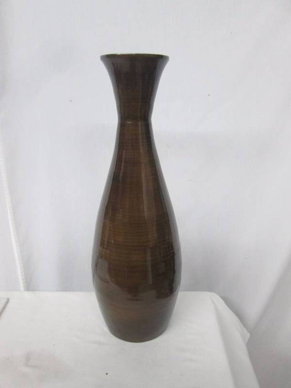 BrownTan Bamboo Vase
