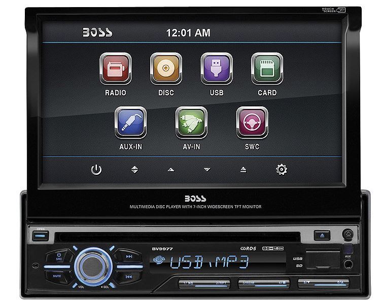 Boss DVD Multimedia Car Stereo w 7 Touch Screen