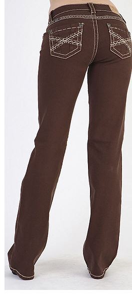 Adiktd Misses Trespassing Bootcut Jean  MIDRISE Brown  SZ 1232