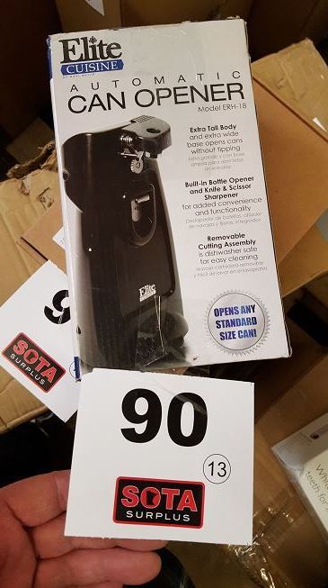 Elite Electric Can Opener Black