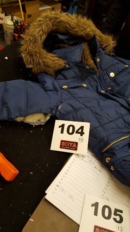 Roca Women Puffer wfaux fur Blue  Small
