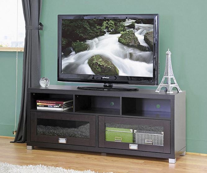 lot 180 image: Swindon TV Stand Dark Brown