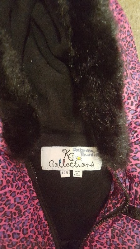 lot 99 image: KC Collections girls jacket with hood- Large SZ12