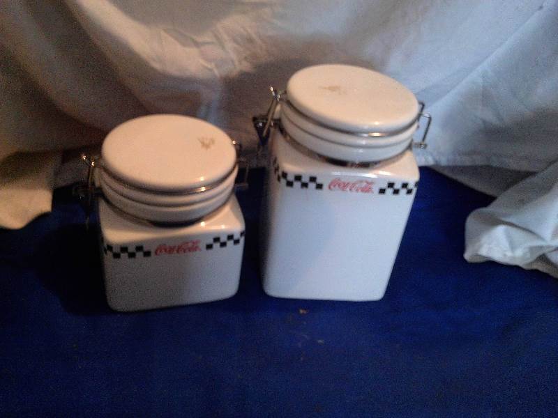 set of cocacola canesters
