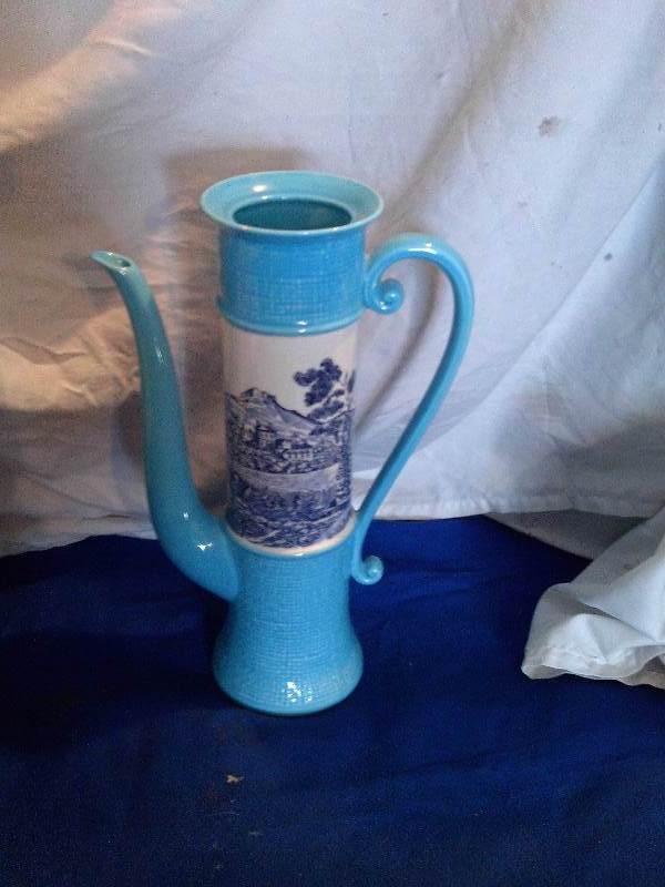 vintage blue pitcher
