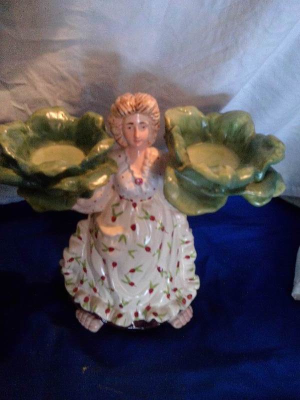 blue sky double candle holder
