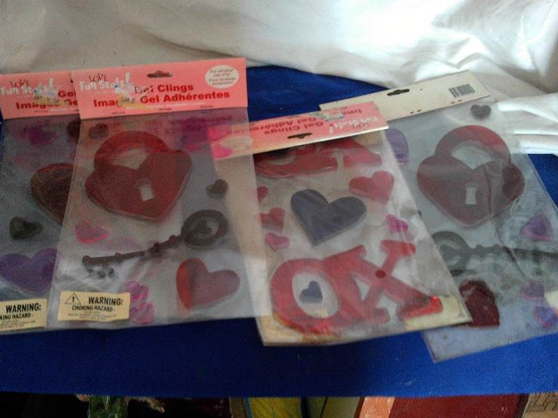 valentines jell clings
