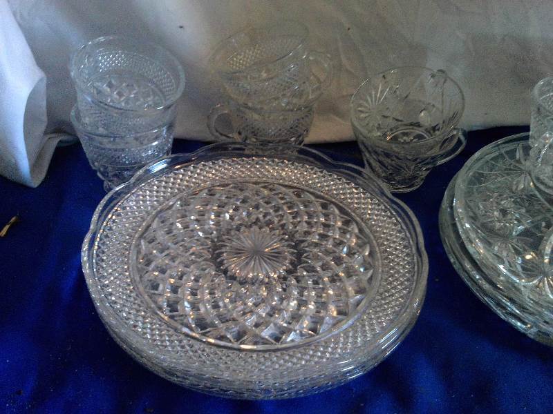 vintage platters and cups