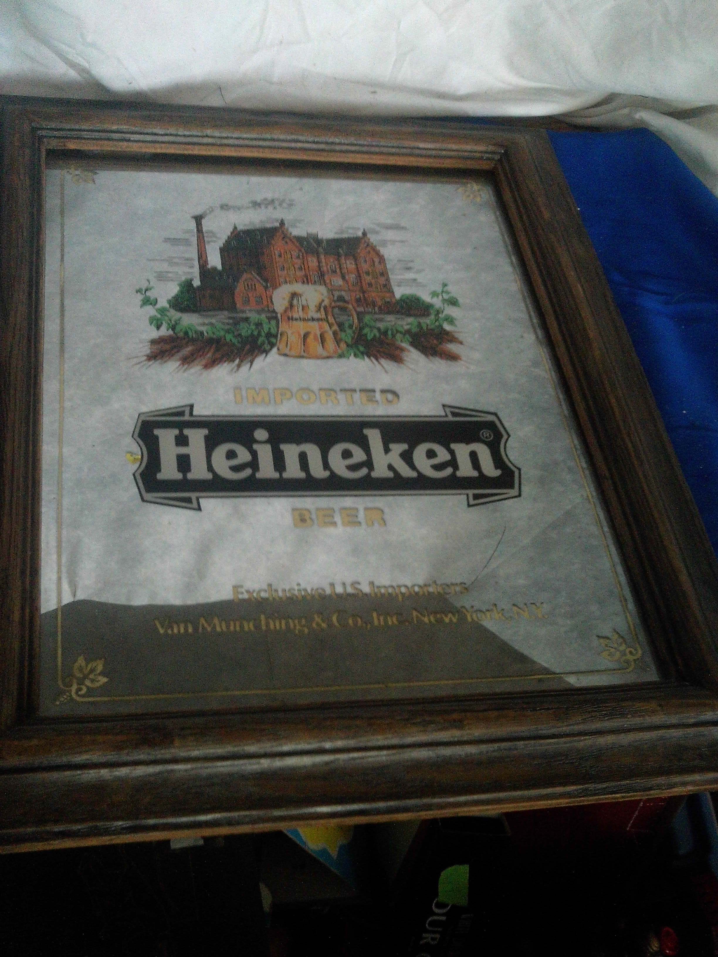 framed heineken beer picture