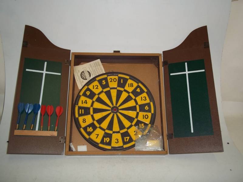 lot 22 image: Dart Board with Case and darts