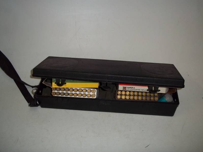 lot 55 image: Padded case with 30 - 06 empty shells