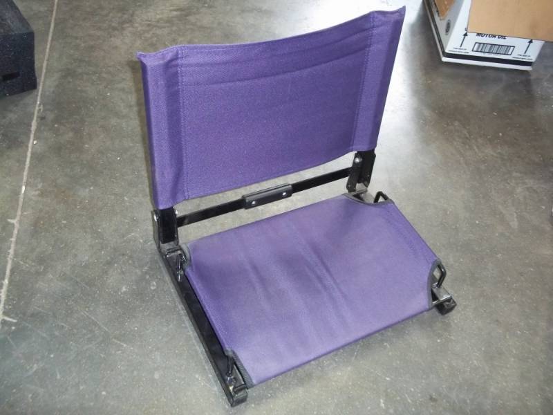 lot 110 image: Purple Stadium Seat  Fish house seat