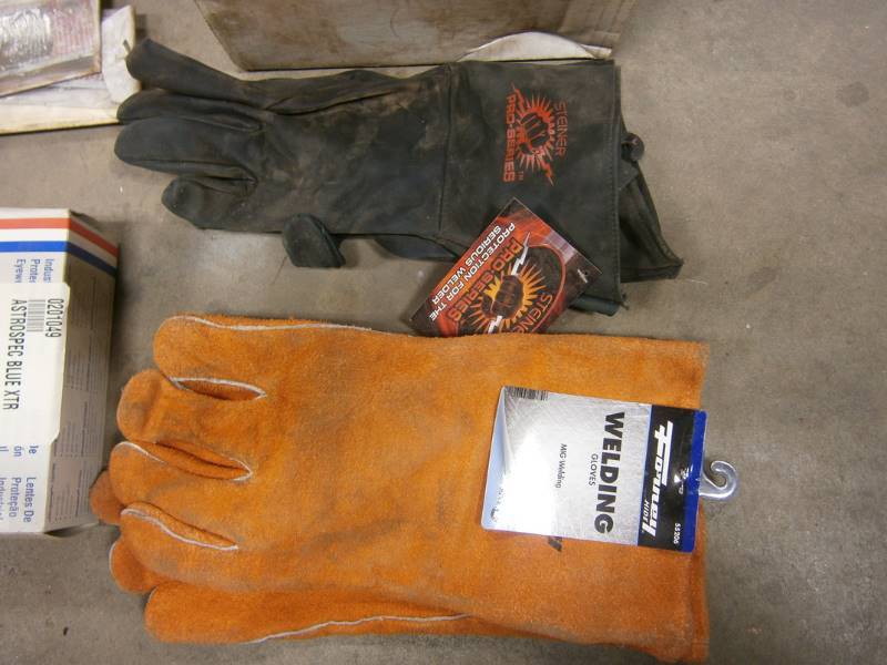 Welding Helmet and Gloves