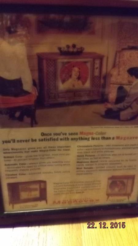Framed Magnavox Ad-Approx 1960s