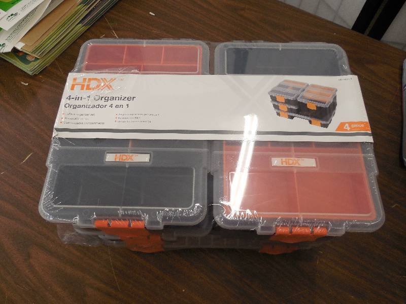 lot 3 image: 4-in-1 Plastic Tool Organizer Set, BlackOrange