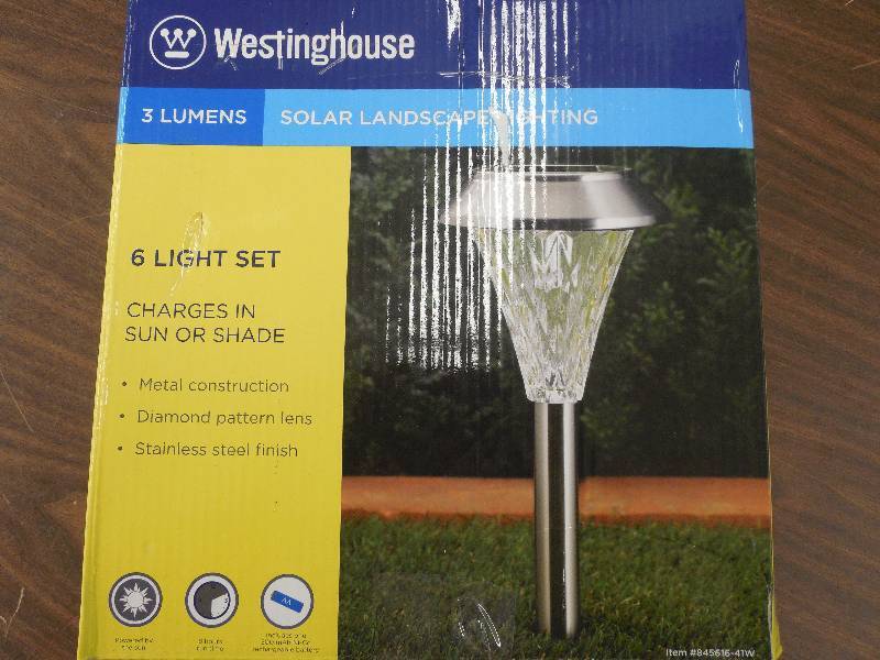 lot 10 image: Westinghouse Torrance Solar Lights Set, 6-Piece