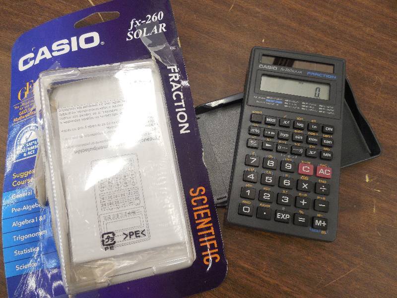 lot 12 image: Casio FX-260 SOLAR Scientific Calculator, Black