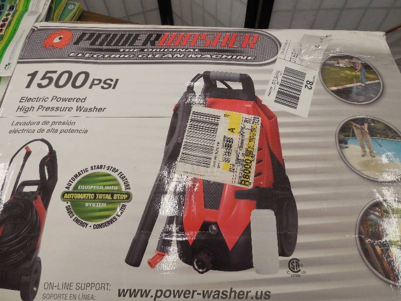 lot 21 image: Power Washer 1500 PSI 1.3 GPM Electric Pressure Washer