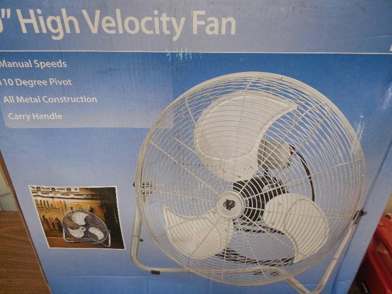 lot 22 image: 20-Inch High Velocity Floor or Wall mount Fan