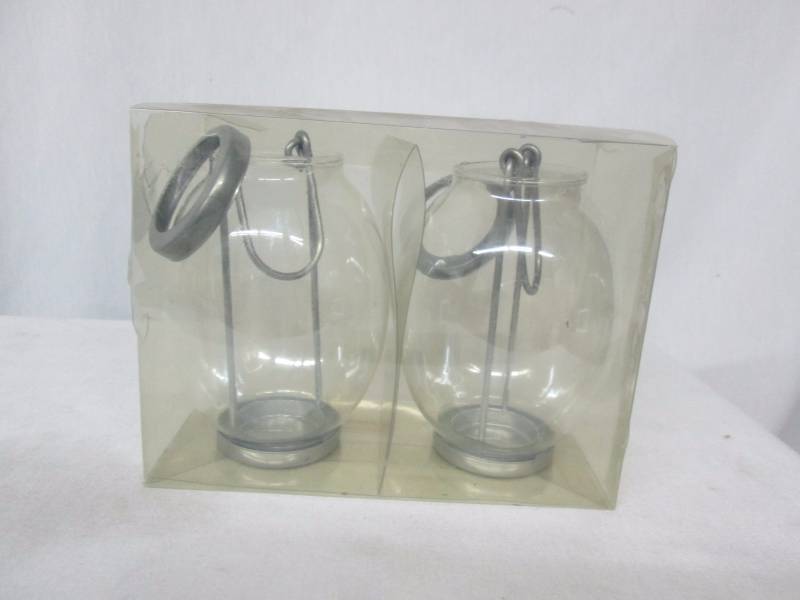2 - Glass Candle Holders