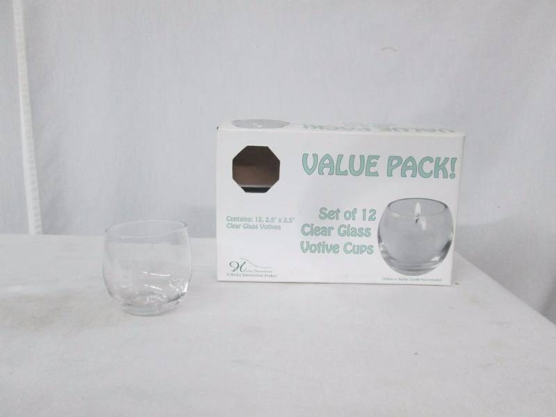 Box of Clear Glass Votive Cups