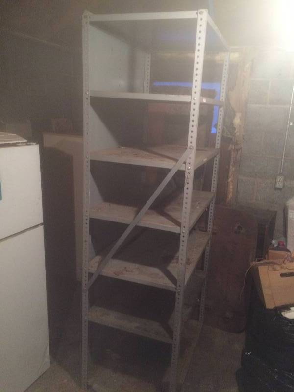 Large metal shelf