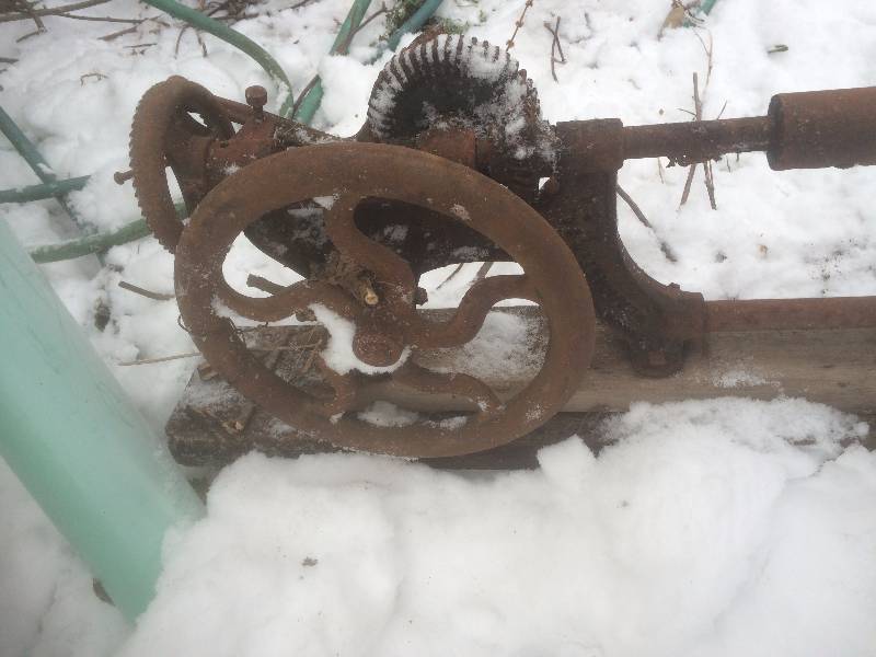 Old antique drill press