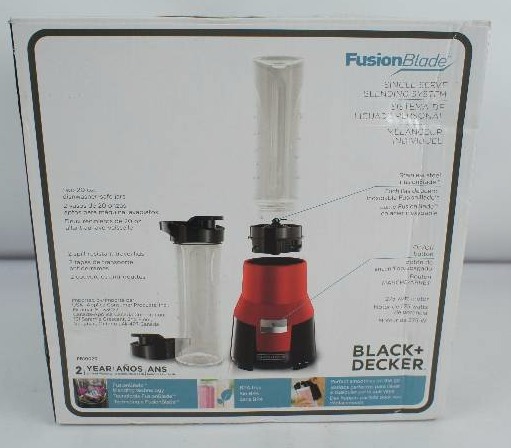 lot 13 image: Black  Decker PB1002R Fusion Blade Personal Blender, Red