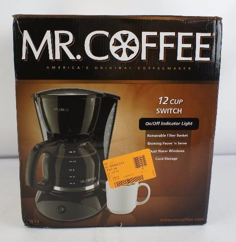 lot 65 image: Mr. Coffee DW13 12-Cup Switch Coffeemaker, Black