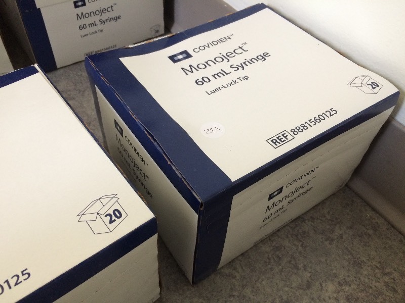 Box of new syringes